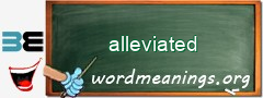 WordMeaning blackboard for alleviated